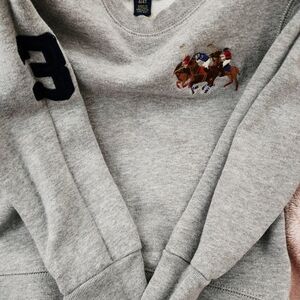 Polo by Ralph Lauren Light Gray Crew Neck Sweater Boys Size: 4T